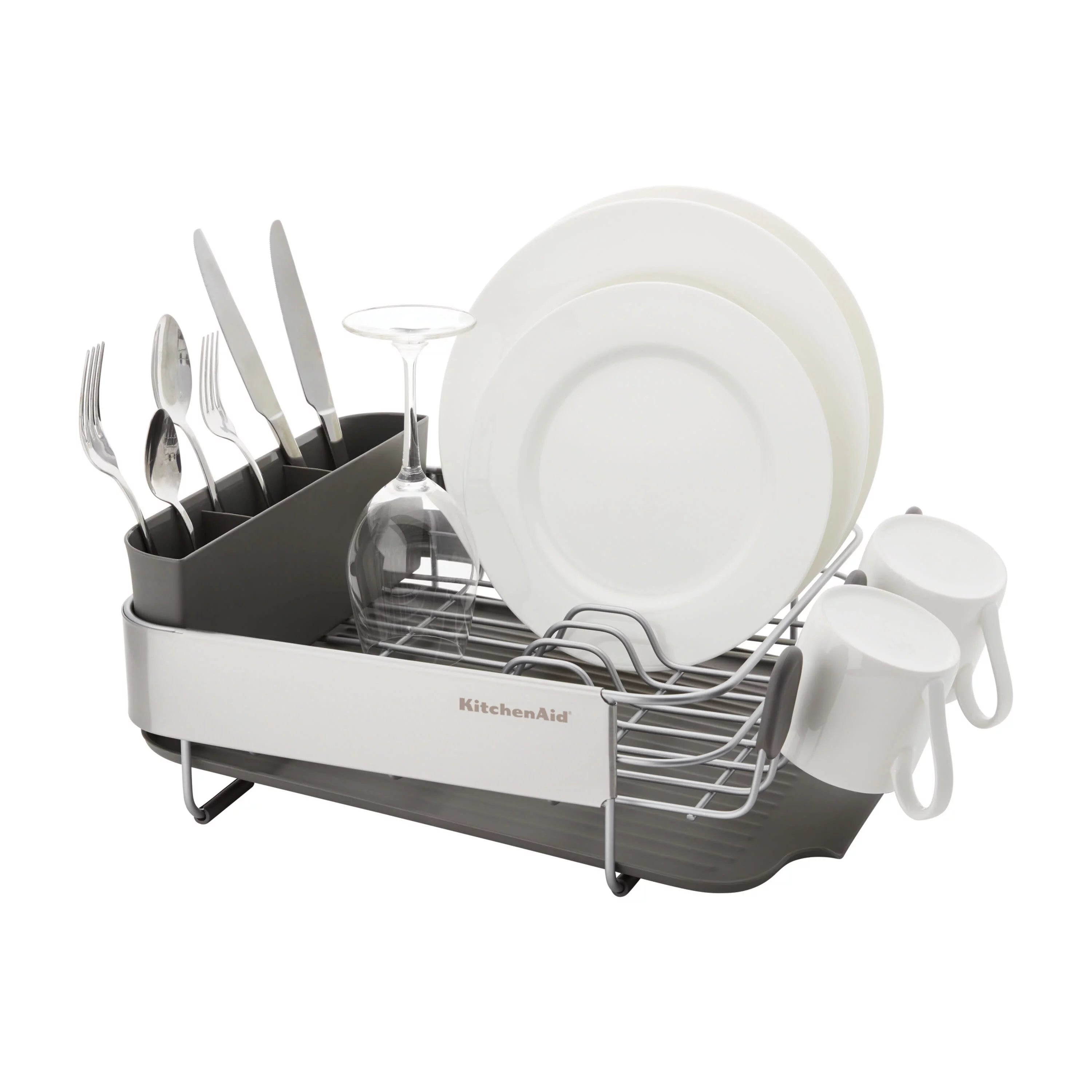 Stainless Steel Compact Dish Rack in Satin Gray R3753