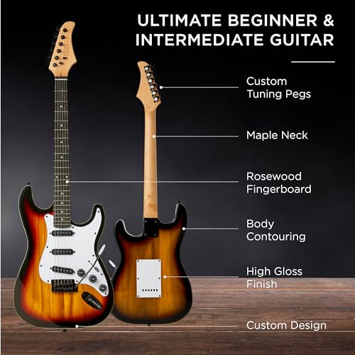 Natural Full Size Electric Guitar Starter Kit O142