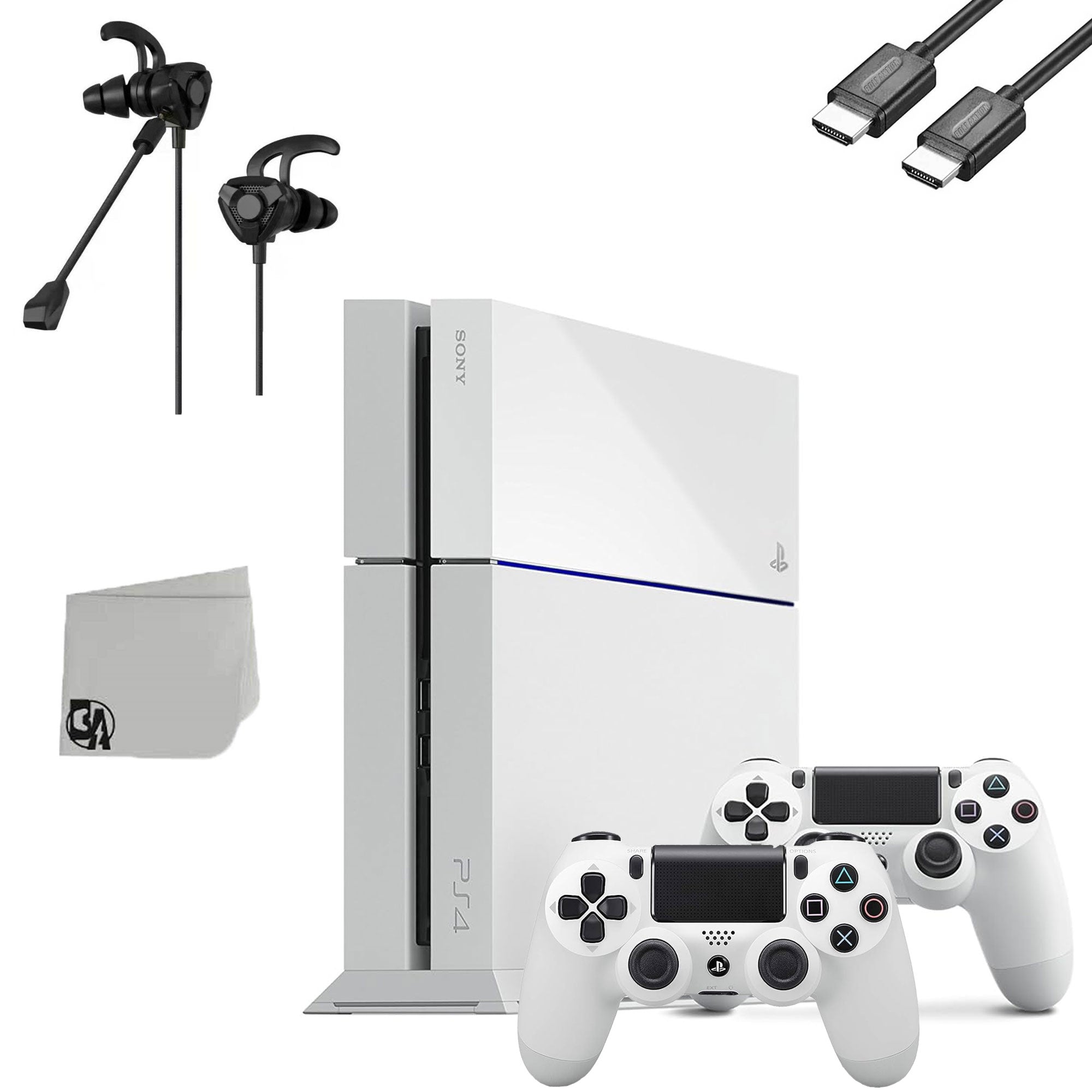 PlayStation 4 500GB Matte White Gaming Console with 2 Controller N296625