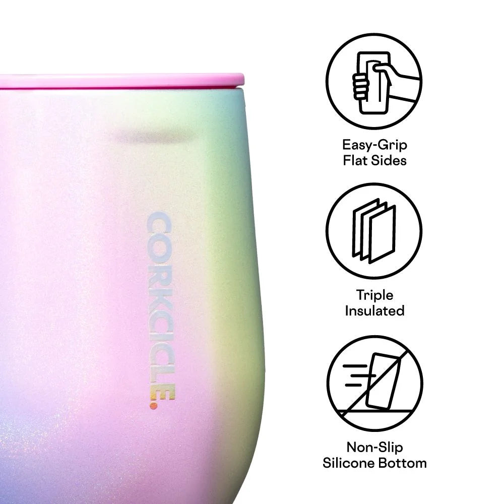 Stemless Insulated Wine Glass Tumbler, Rainbow Unicorn, 12 oz – Stainless Steel B83694