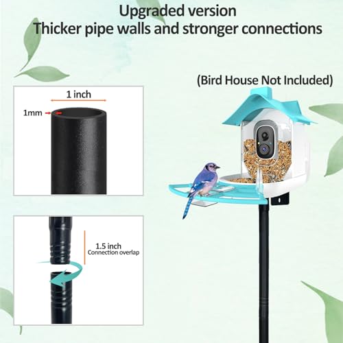 78 Inch Adjustable Heavy Duty Bird House Stand with Strong Base G27393