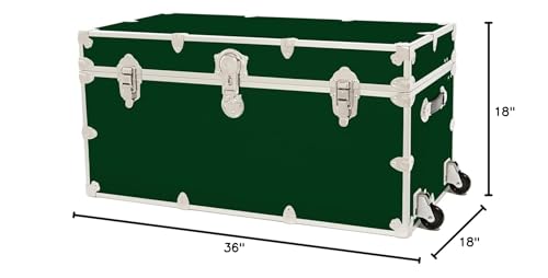 Black Leather Embossed Vinyl Trunk 36"x18"x18" P1803