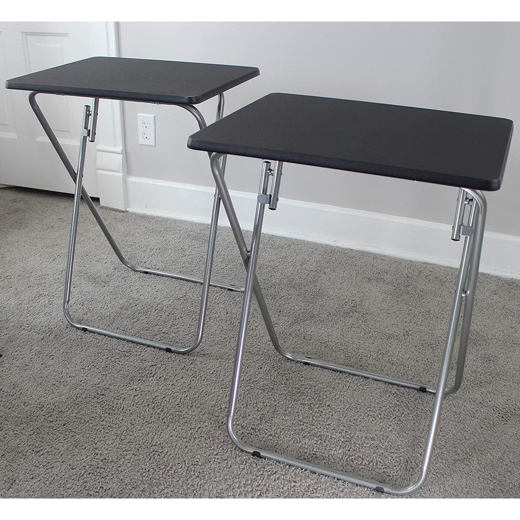 Black Set of 2 Folding TV Tray Tables K753