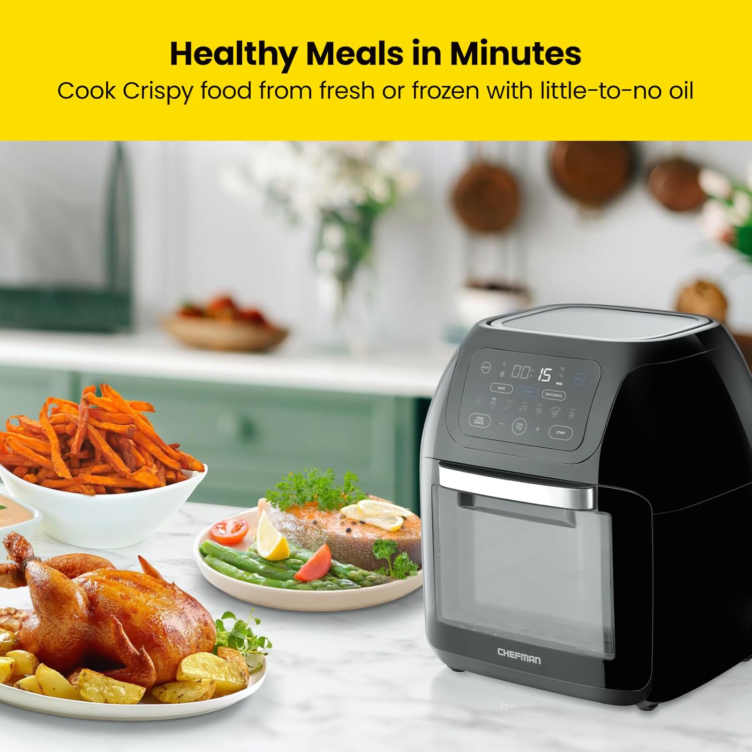 10L Air Fryer with Rotisserie and Dehydrator Q6330