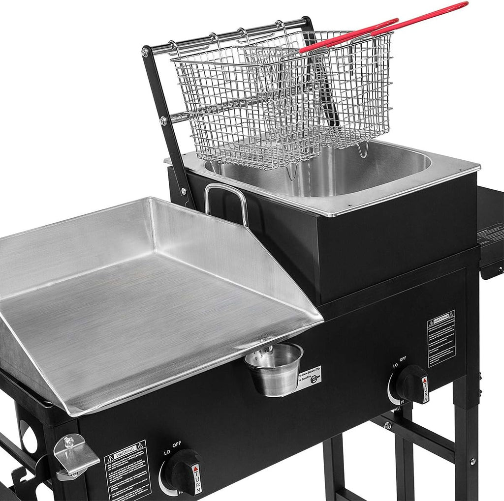 58,000 BTU Outdoor Dual Burner Stove with Wheels F393092
