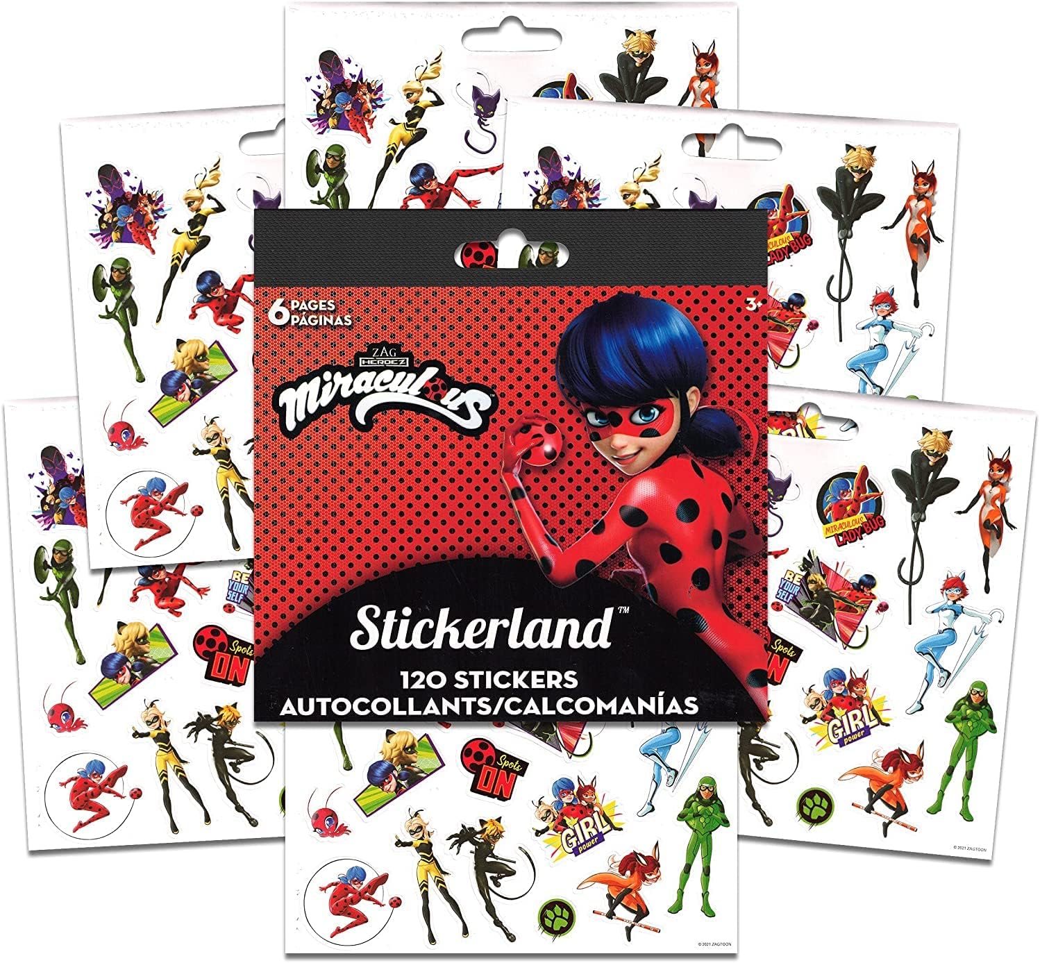 15" Miraculous Ladybug School Bag with Stickers H475