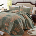 Full/Queen Size Olive Green Floral Paisley Bedding Set with 2 Pillow Shams P68639