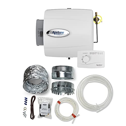 Whole Home Humidifier with Manual Control and Bypass Humidifier Installation Kit, Compact Furnace Humidifier V813