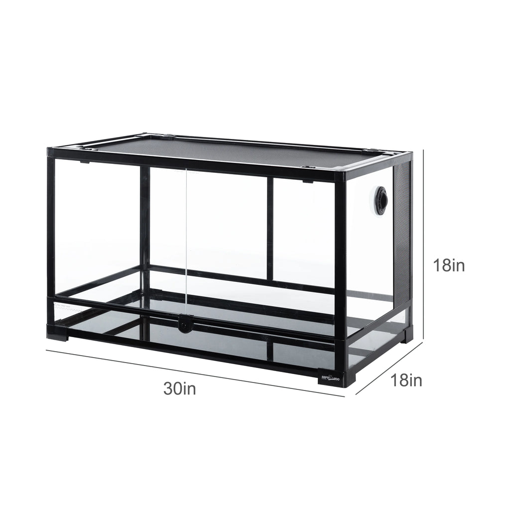 Tempered Glass 40 Gallon Front Opening Reptile Terrarium 30" x 18" x 18" K2864
