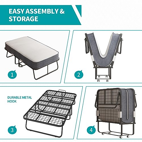 Folding Bed with 5'' Memory Foam Mattress V949