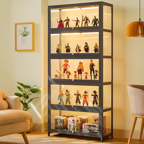 5-Tier Acrylic Glass Door Display Cabinet W4815