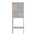 Over-the-Toilet Storage Cabinet in Light Gray & Natural Oak H765