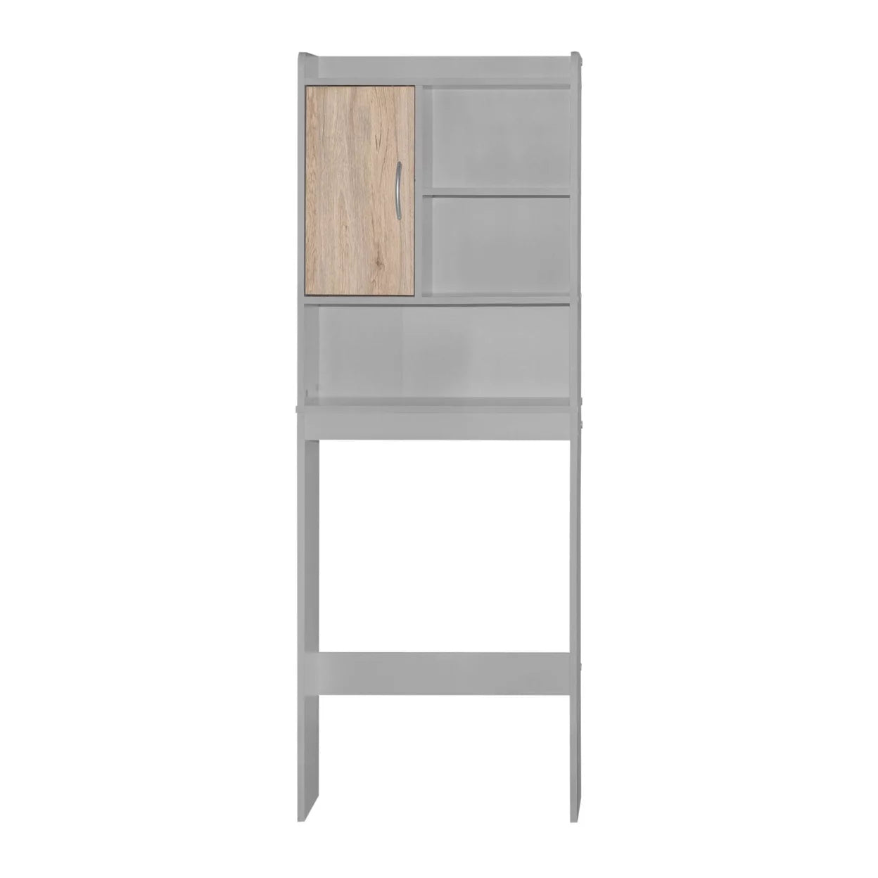 Over-the-Toilet Storage Cabinet in Light Gray & Natural Oak H765