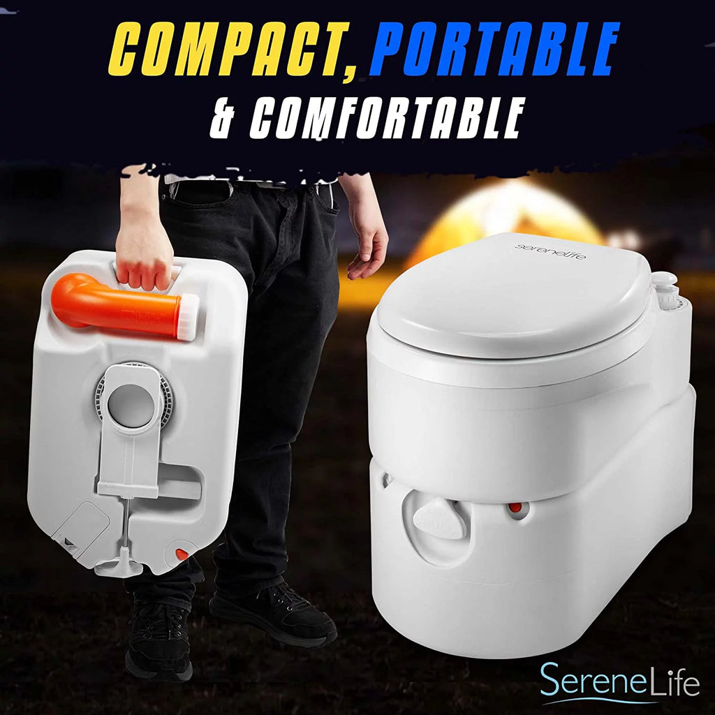 Outdoor Portable Cassette Toilet with Detachable Waste Holding Tank B586090