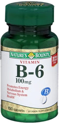 Vitamin B-6 100 mg Tablets 100 Tablets (Pack of 3) R7617