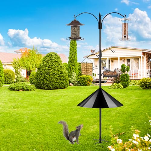 Black 19 Inch Squirrel Baffle for Bird Feeder Pole D259