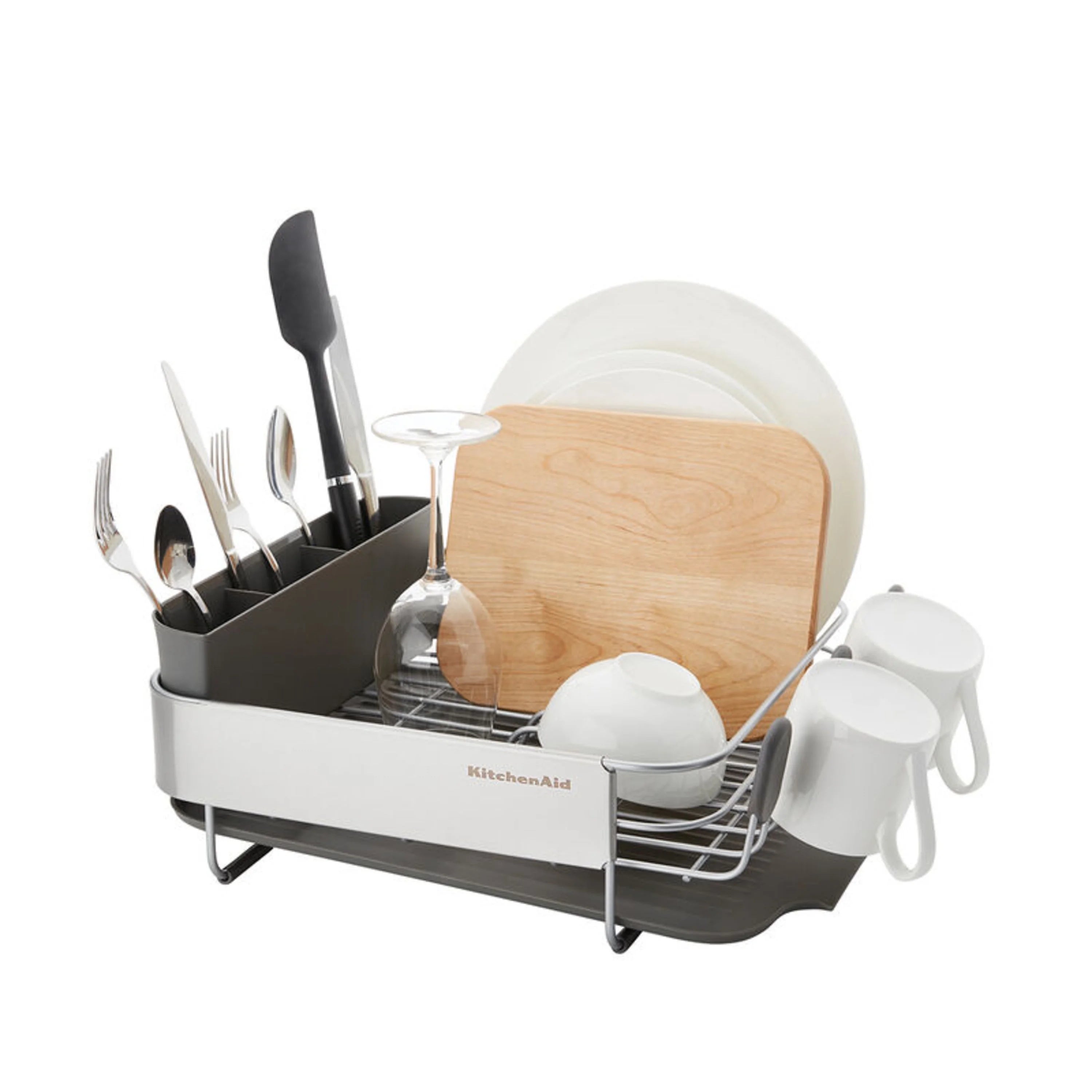 Stainless Steel Compact Dish Rack in Satin Gray R3753