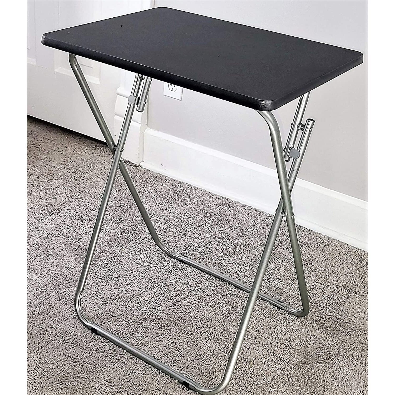 Black Set of 2 Folding TV Tray Tables K753