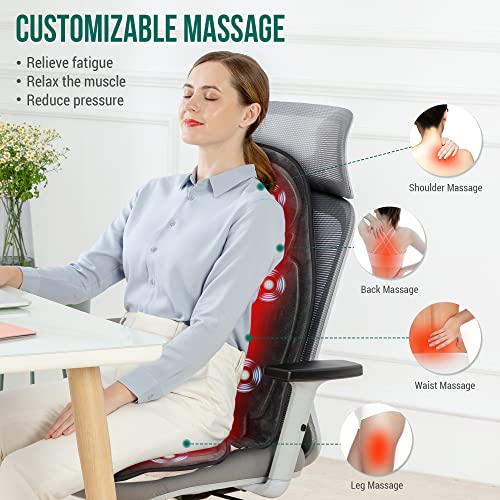 Vibration Back Massager with Heat, Massage Seat Cushion U176
