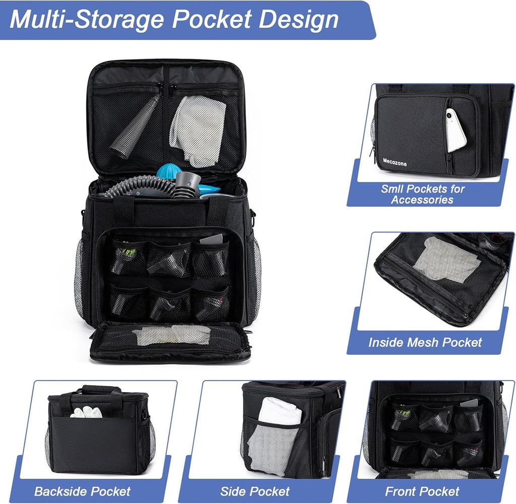 Black Handheld Steam Cleaner Carry Bag with Multiple Pockets Q83739
