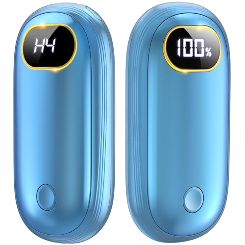 Hand Warmers Rechargeable 2 Pack with Dual-Sided Heating, LED Display & Flashlight D840631