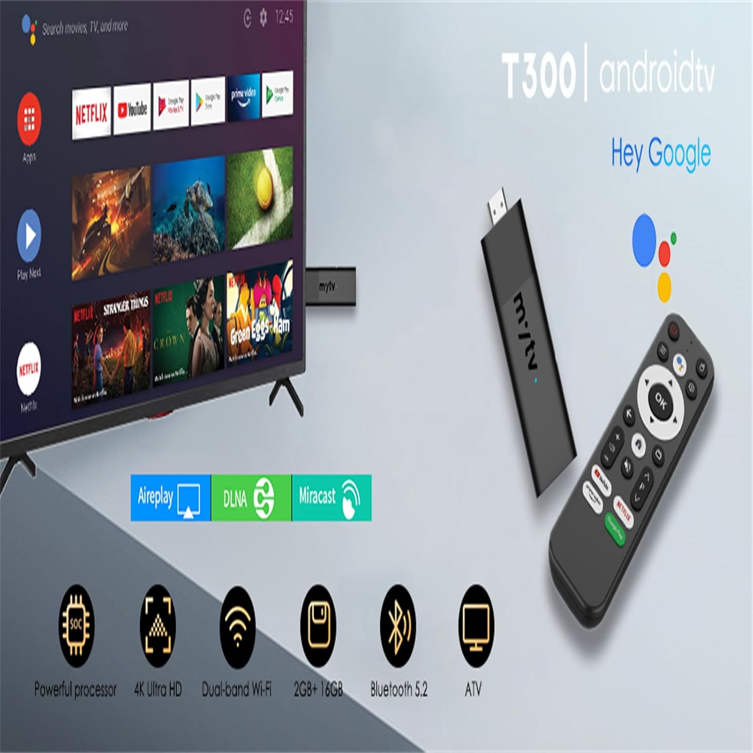 4K Smart TV Stick with BT Voice Remote N90845