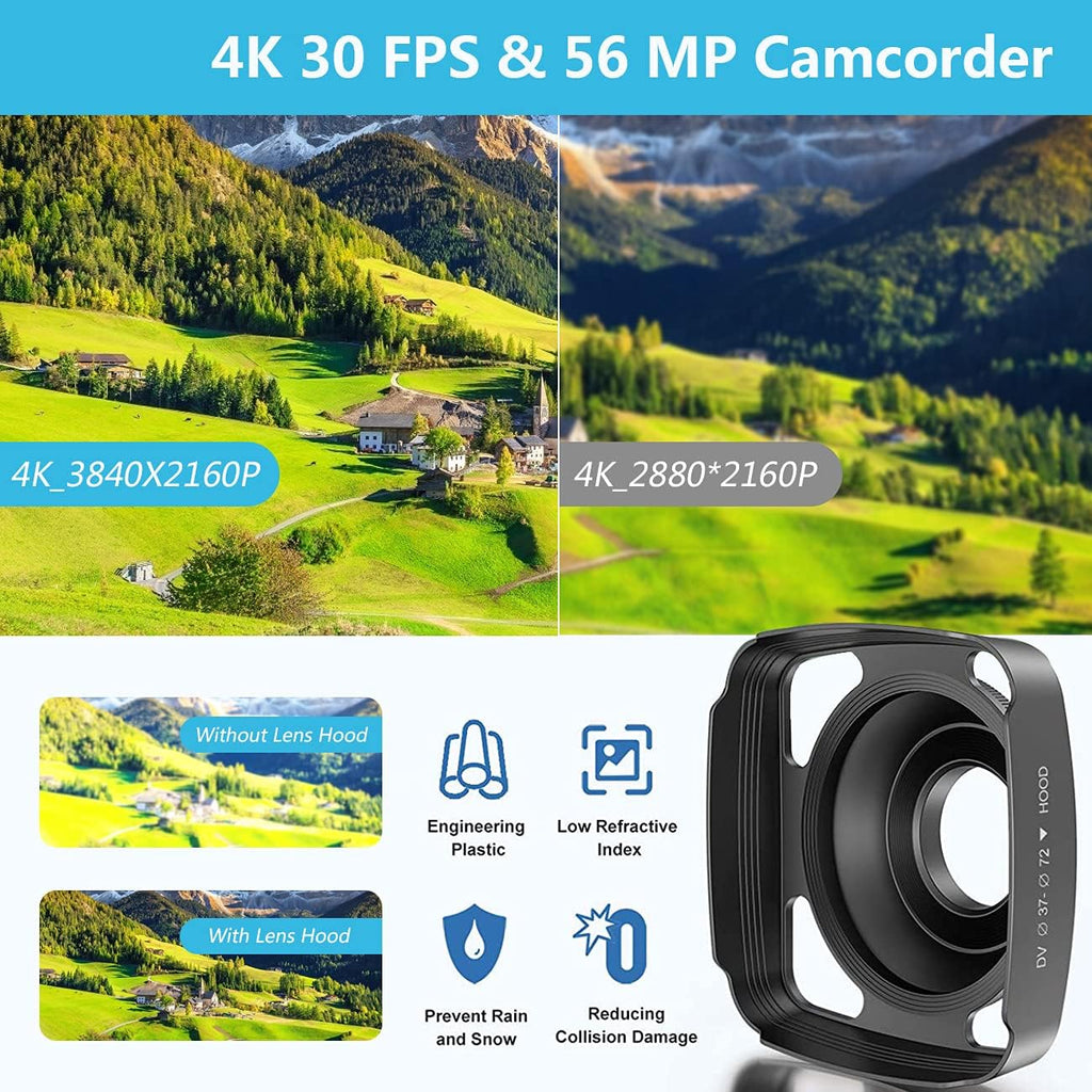 4K 56MP 18X Zoom Digital Video Camera with Touch Screen W921