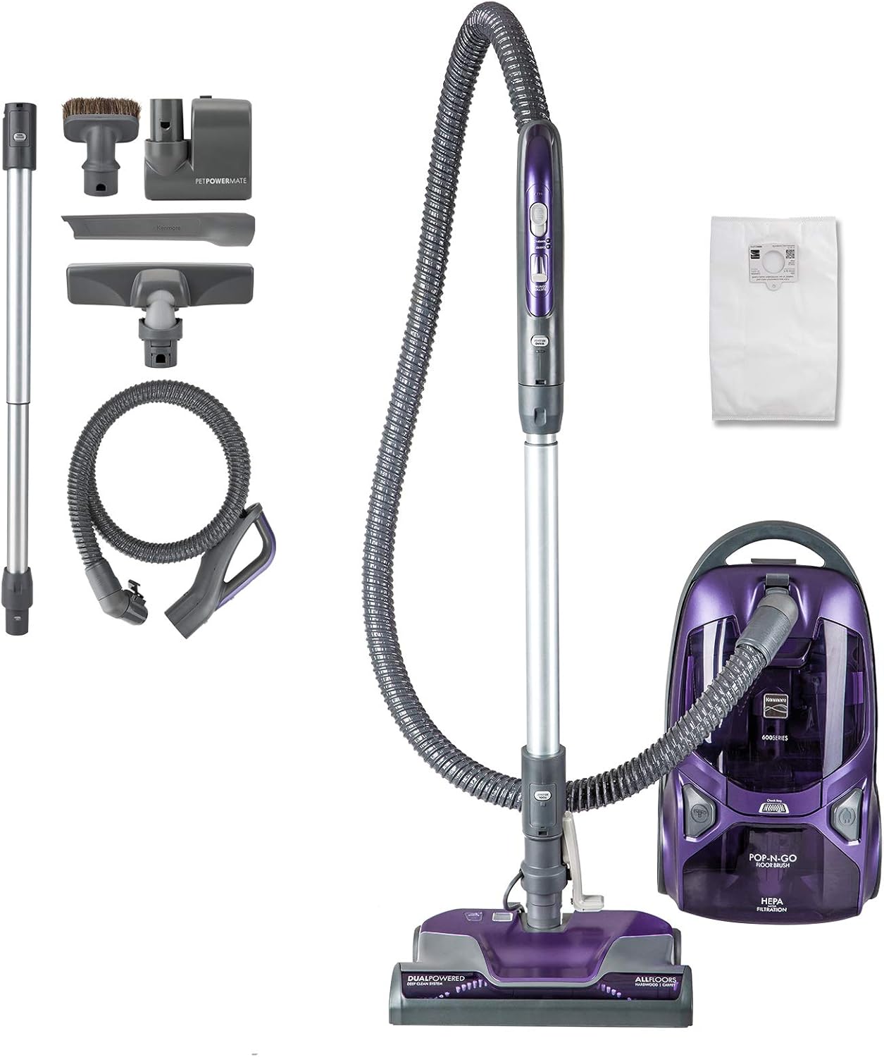 Lightweight Bagged Canister Vacuum Cleaner with HEPA I215148