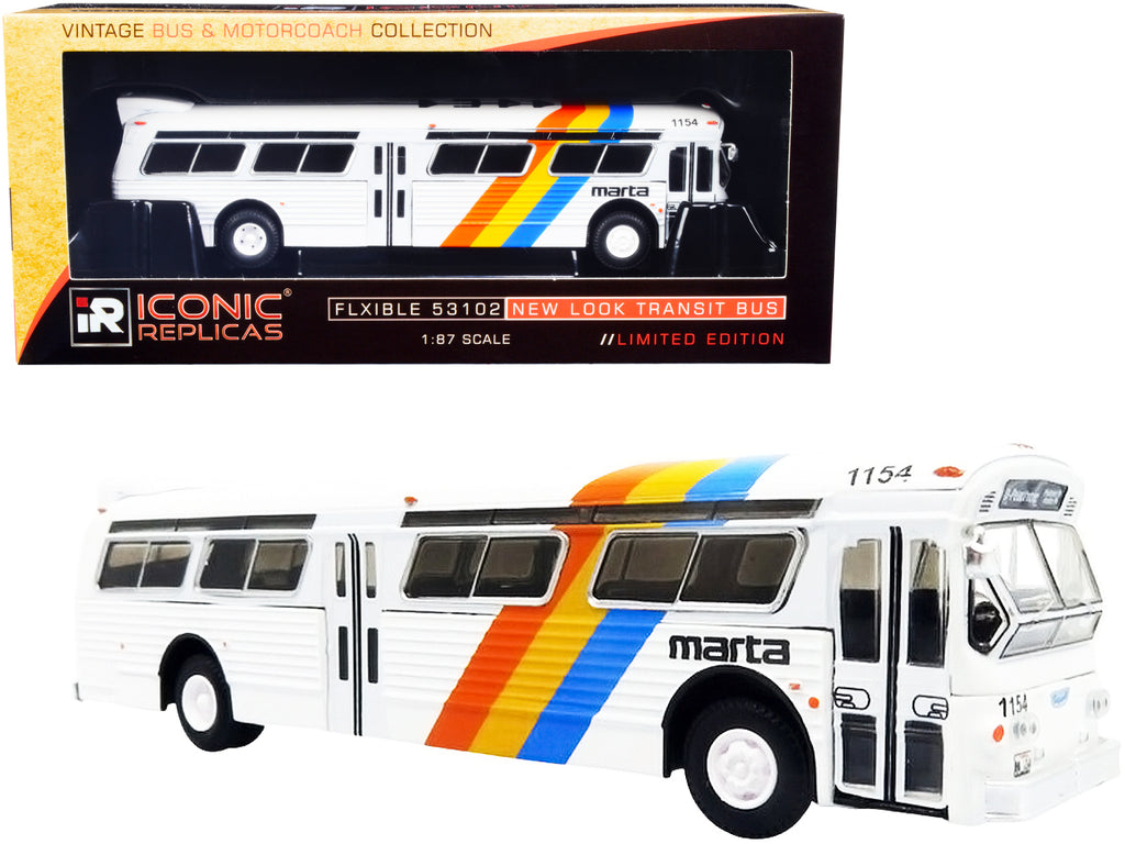 White 1/87 Diecast Bus Model T878