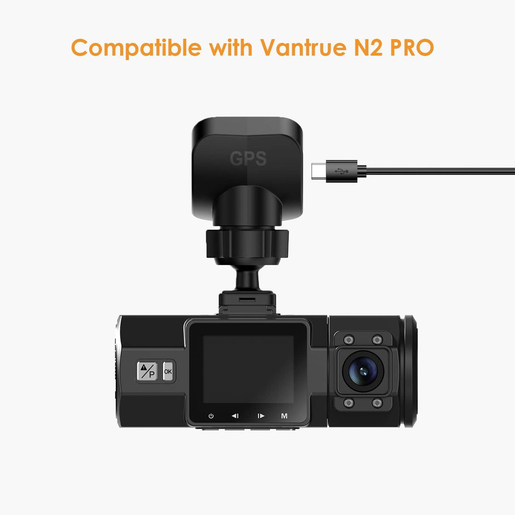 Dash Cam GPS Receiver Module Type C USB Port Adhesive Mount E1167