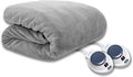 King Grey Micro-Fleece Heated Blanket V5103