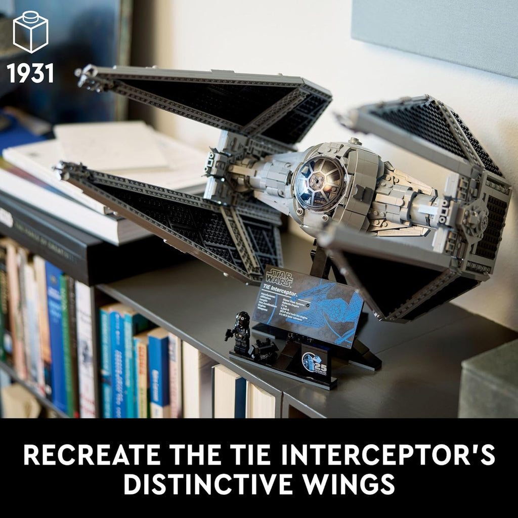 LEGO Star Wars TIE Interceptor Model Building Set with TIE Pilot Minifigure F864