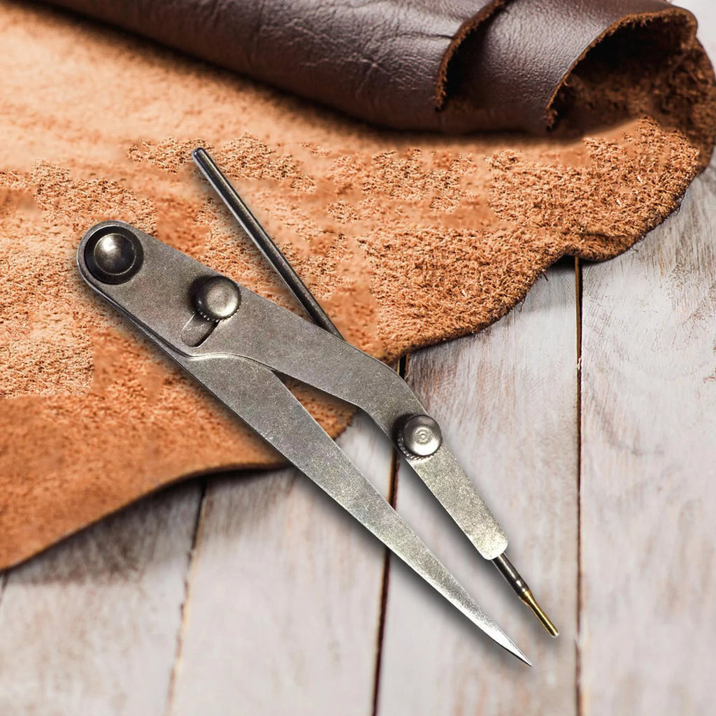 Leather Wing Divider Adjustable Compass for Woodworking Marking O796