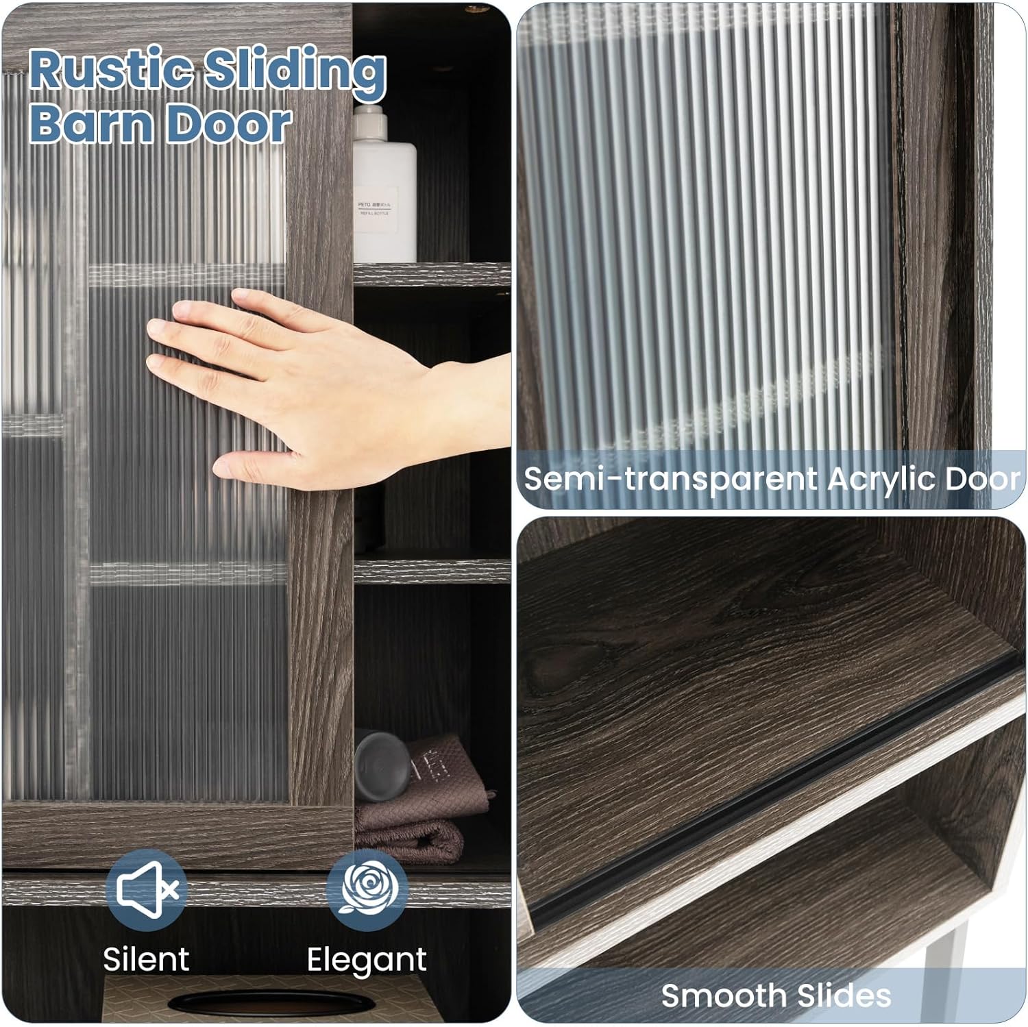 Over The Toilet Storage Cabinet with Sliding Door N991807