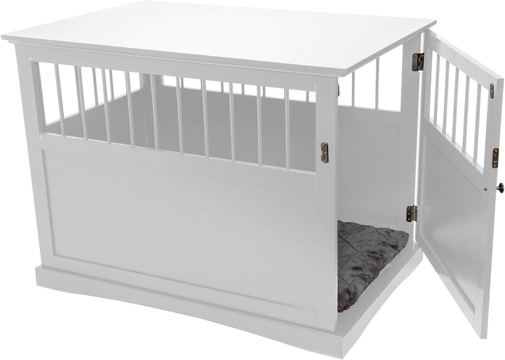 White Large End Table Dog Crate Z7955