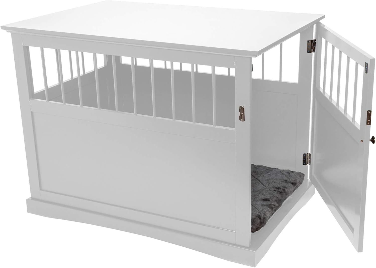 White Large End Table Dog Crate Z7955