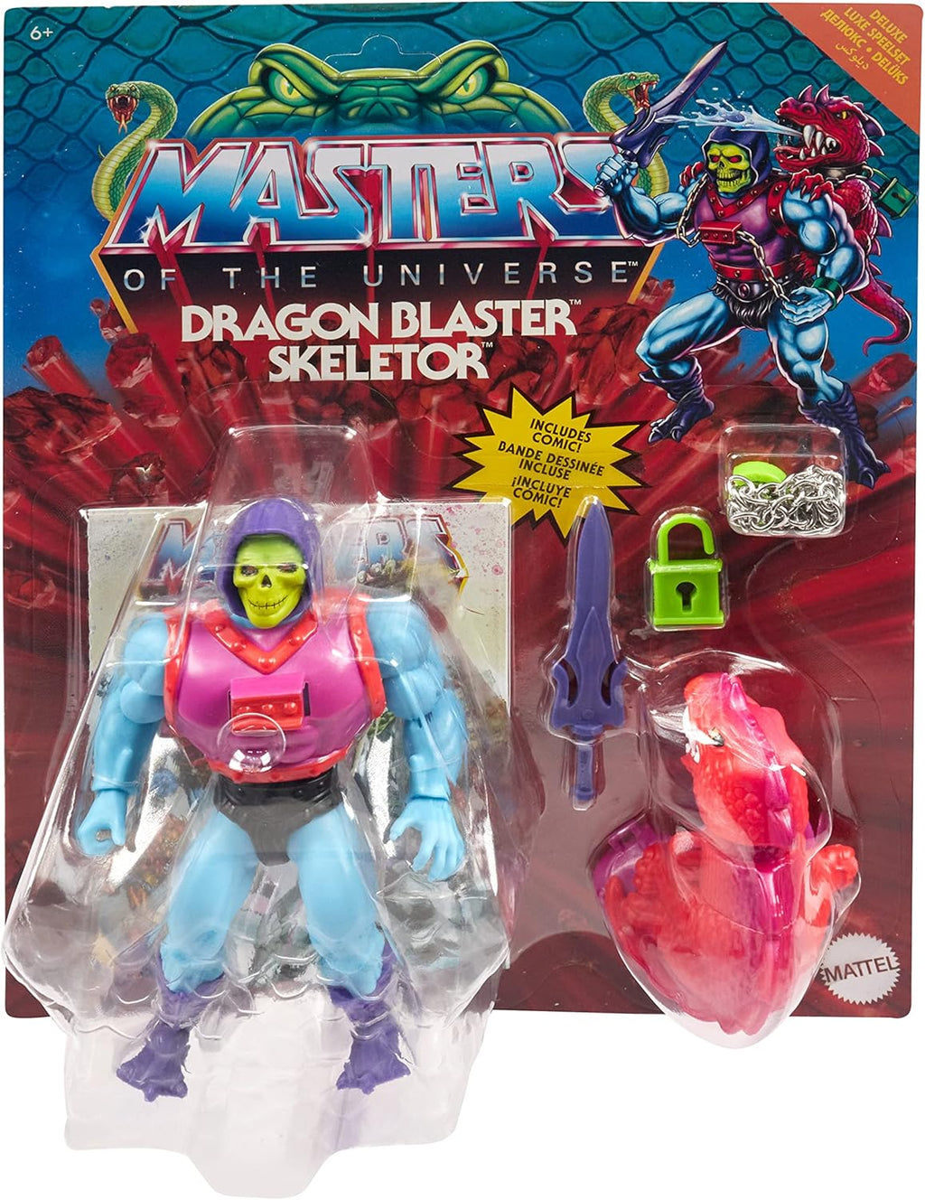 Deluxe Dragon Blast Skeletor 5.5-in Action Figure with Accessories T571