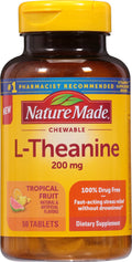Chewable L-Theanine 200mg Supplement, 50 Chewable Tablets R24242