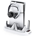 PS5 Slim Stand with Cooling Fan and Charging Station White Q5703