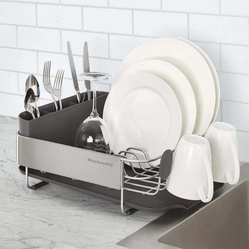 Stainless Steel Compact Dish Rack in Satin Gray R3753
