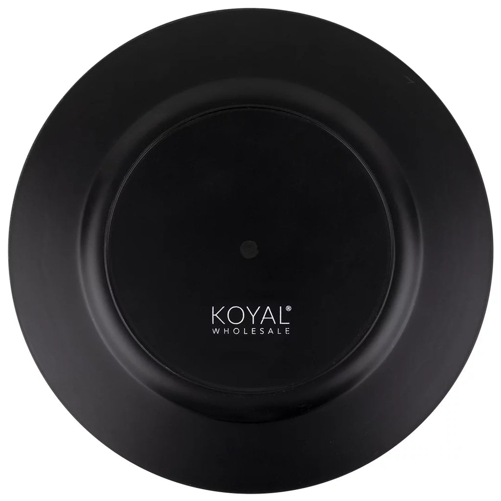 Black Acrylic Charger Plates Round Set of 4 L75163