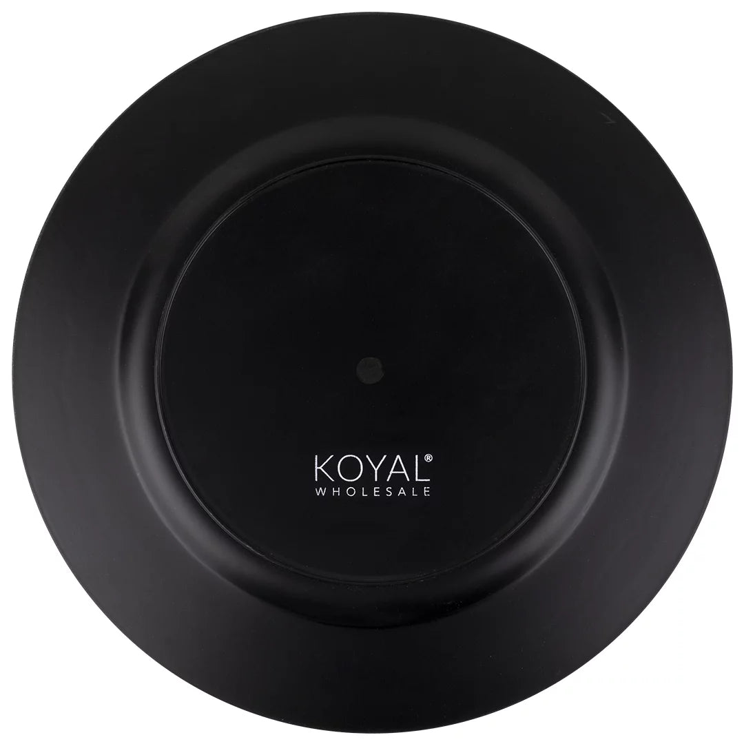 Black Acrylic Charger Plates Round Set of 4 L75163