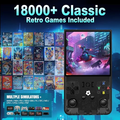 Handheld Game Console 4.0 Inch IPS 64GB TF Card 4000mAh Battery New Black G2080