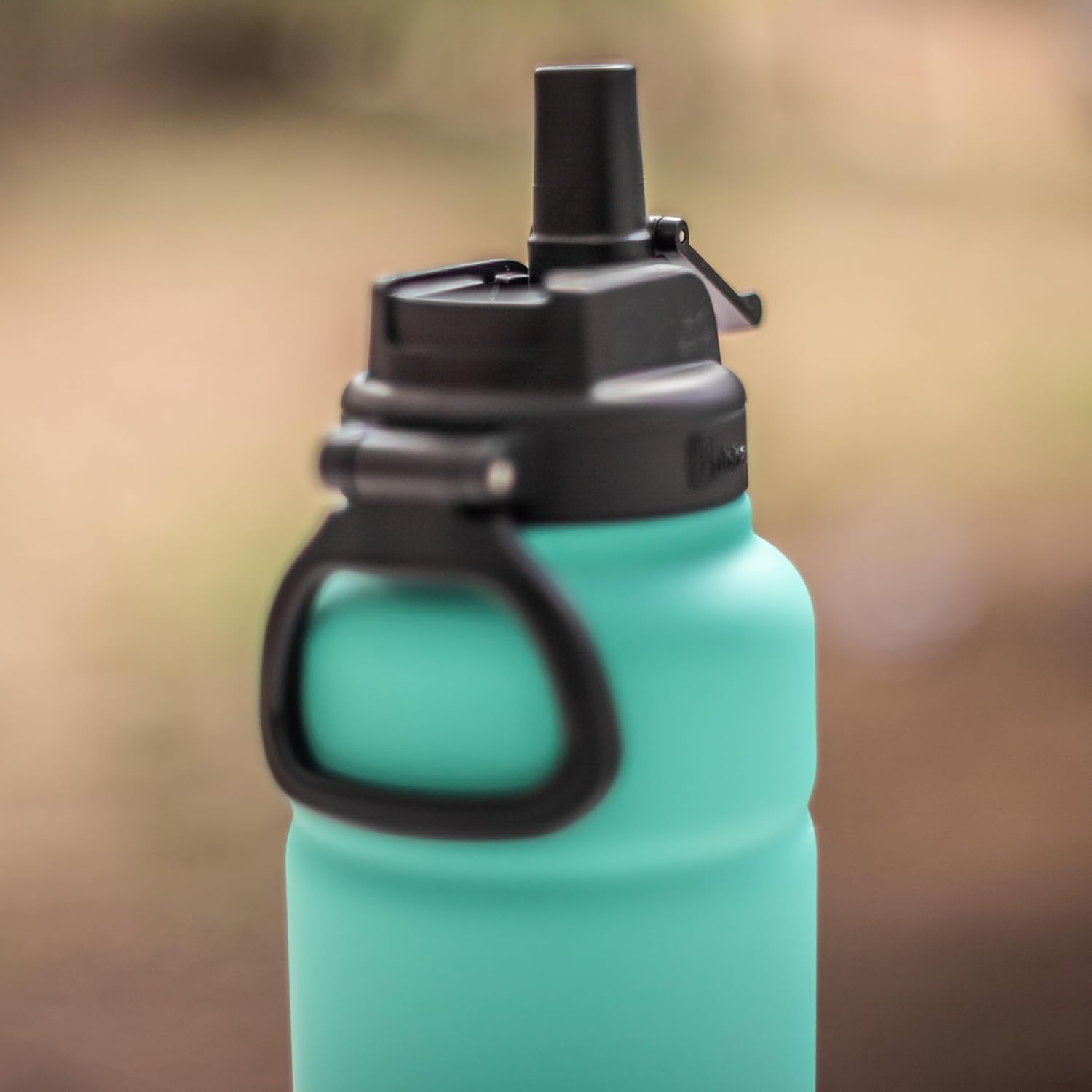 40OZ STRAW TEAL RUBB B1697