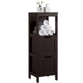 Espresso Wooden Bathroom Floor Cabinet with 2 Drawers and 1 Shelf Y180398