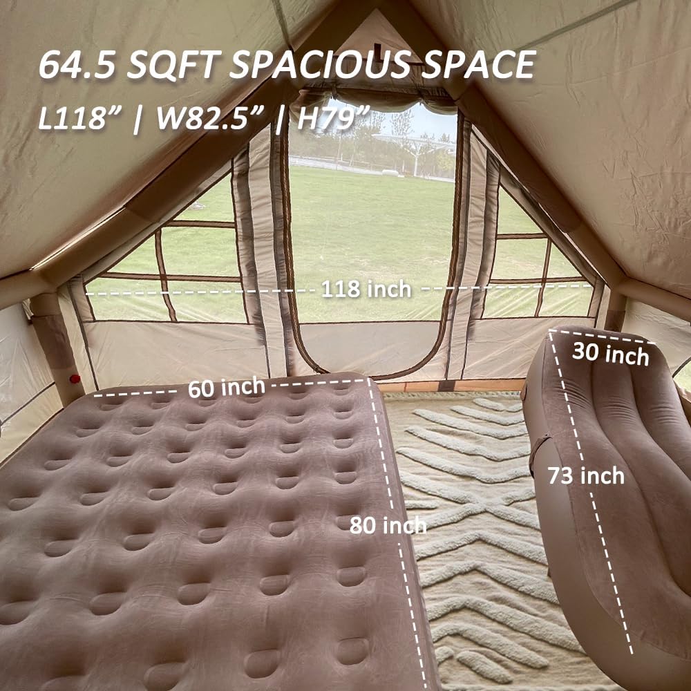 4-6 Persons Inflatable Camping Tent with Pump V9531
