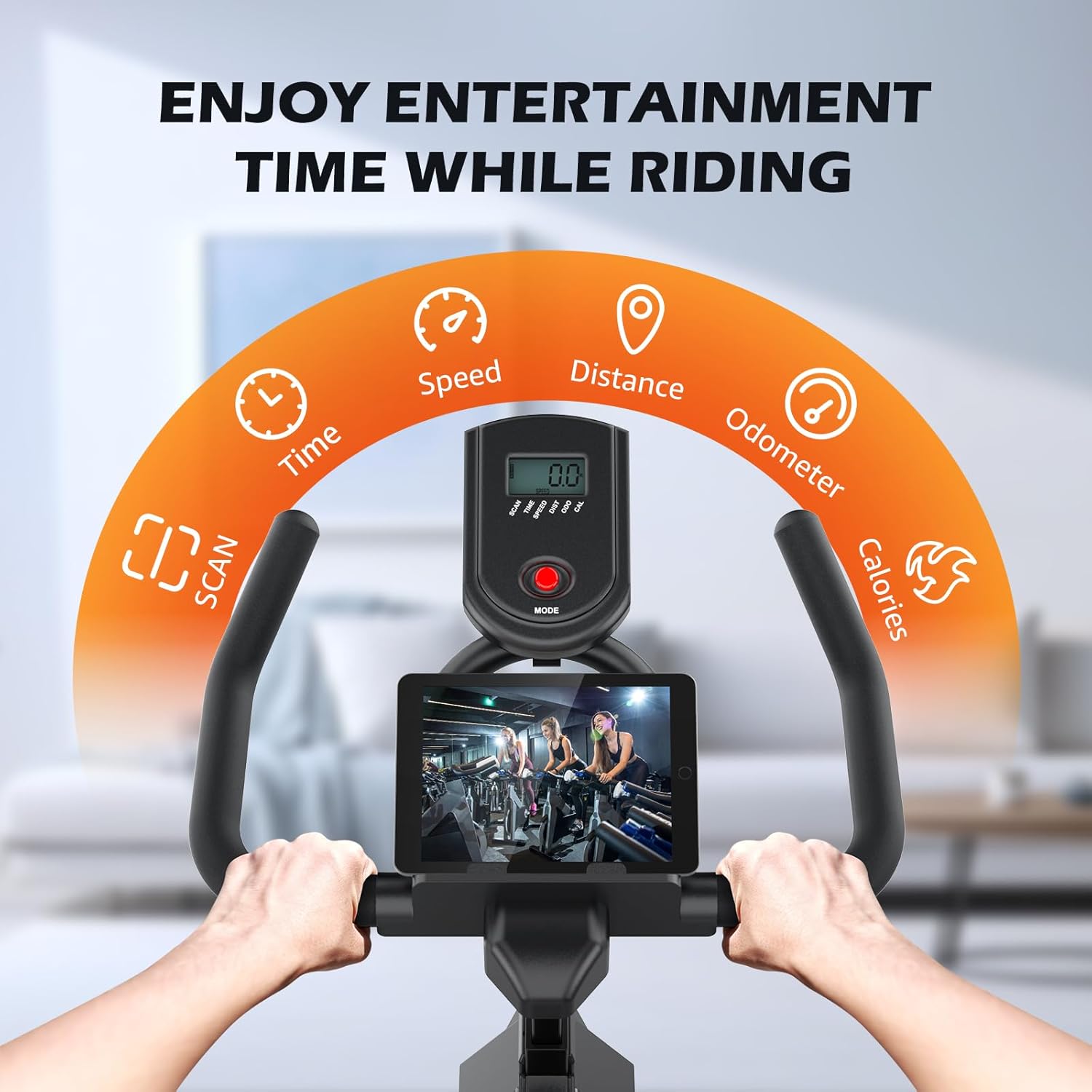 Stationary Exercise Spin Bike with LCD Monitor G618