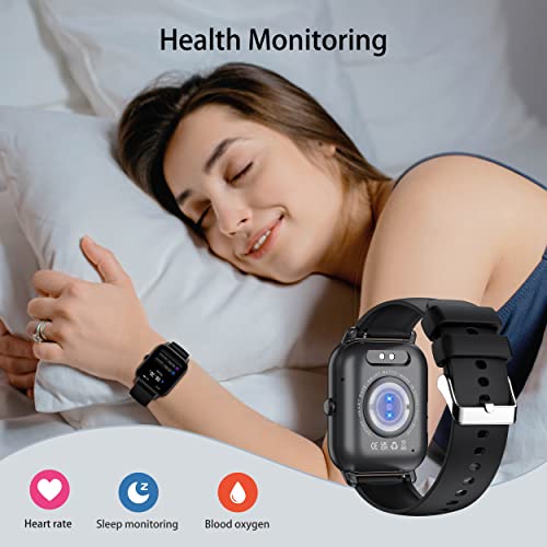 Black 1.85" Smart Watch with Heart Rate Monitor I88106