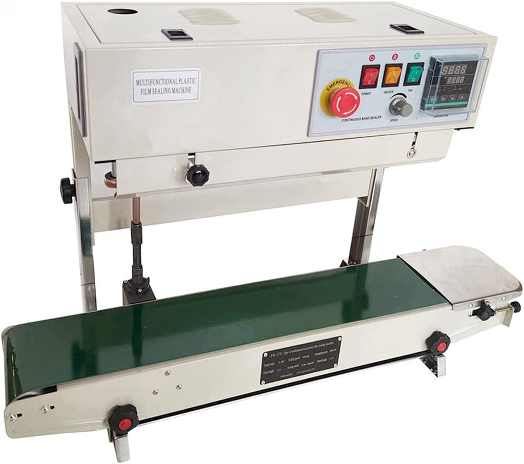 Continuous Sealing Machine Automatic Band Sealer with Digital Thermostat for Plastic Poly Bag Film 110V P565