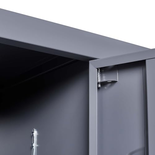 Grey 6 Door Locking Metal Storage Cabinet, 72in I844551